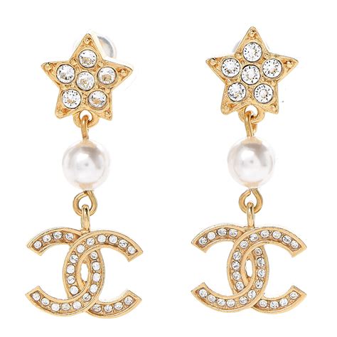 chanel big pearl dangle earrings|chanel earrings outlet.